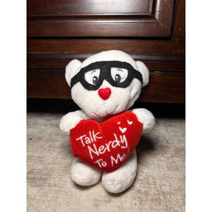 Vintage DanDee Talk Nerdy To Me Bear Plush